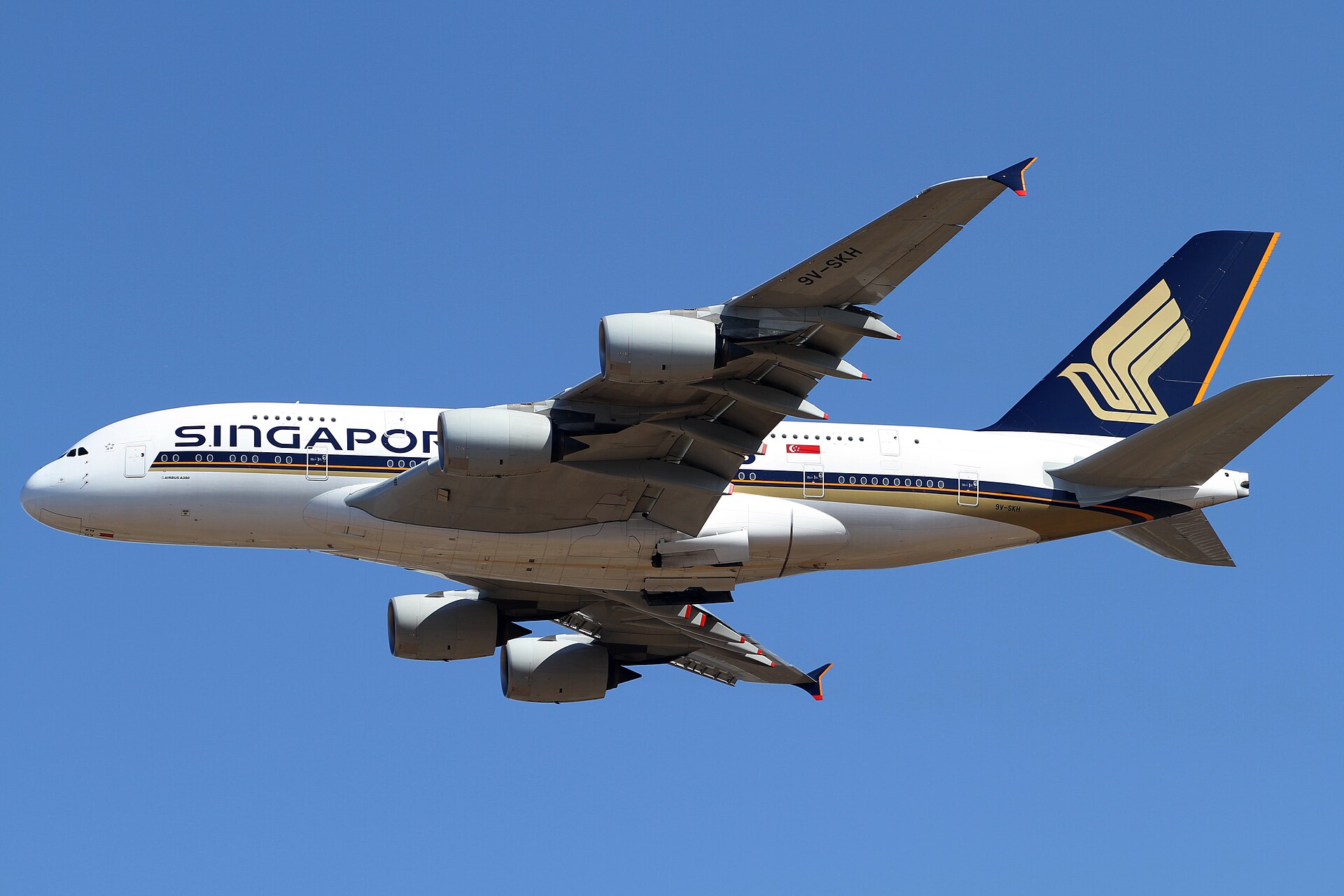 Imagem de referência de Singapore Airlines, descrito nos dados abertos como principal companhia aérea da Singapura
