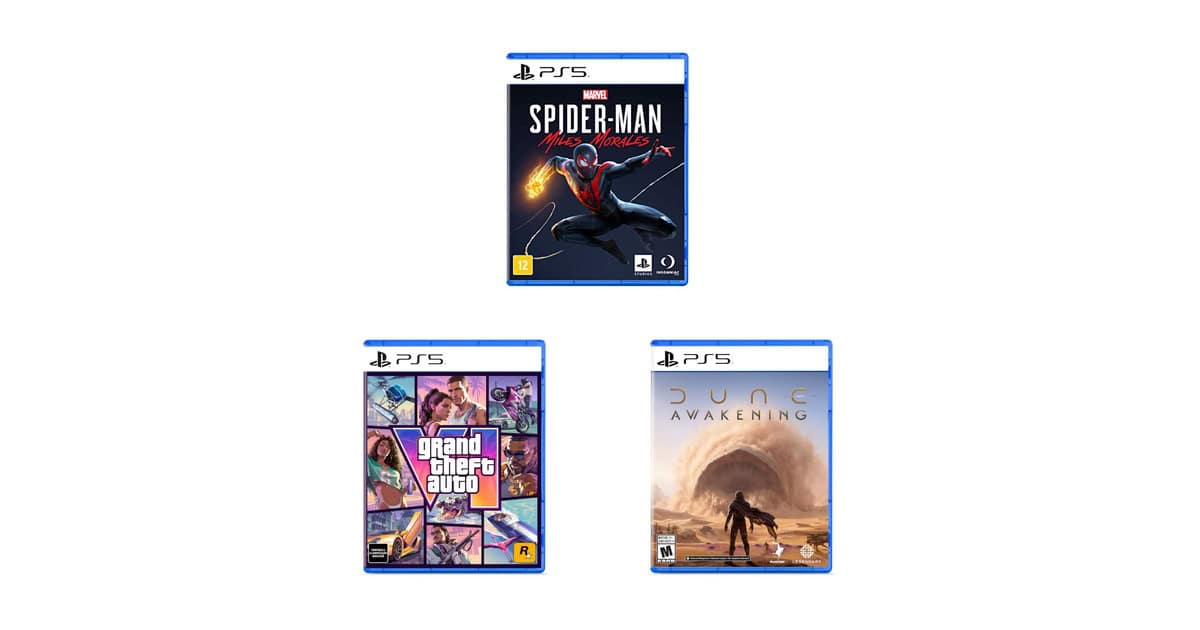 GTA VI, Spider-Man e mais: seleção de jogos PS5 em promoção na Amazon