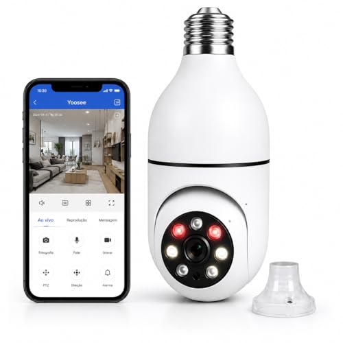 Câmera Lâmpada WiFi 360° Full HD Yoosee