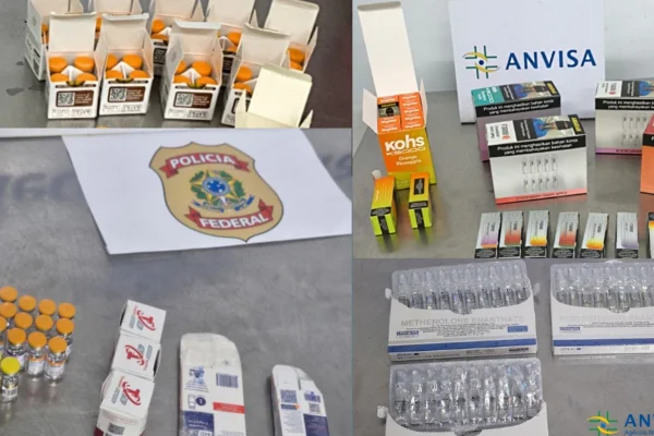 Anvisa apreende tirzepatida e anabolizantes irregulares no Galeão