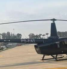 Helicóptero de mais de R$ 10 mi é apreendido em operação de recuperação patrimonial Foto: Reprodução/TV Globo