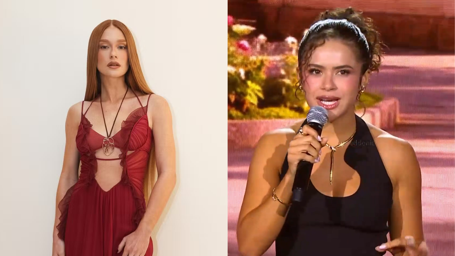 Marina Ruy Barbosa e Maisa Silva no upfront da Globo