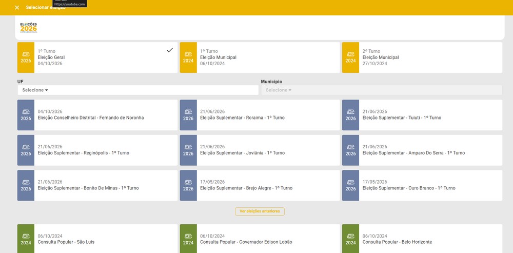 Versão web do Resultados permite acompanhar a apuração sem instalar aplicativo — Foto: Reprodução/Resultados TSE